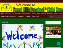 Tablet Screenshot of foresthillspreschool.com